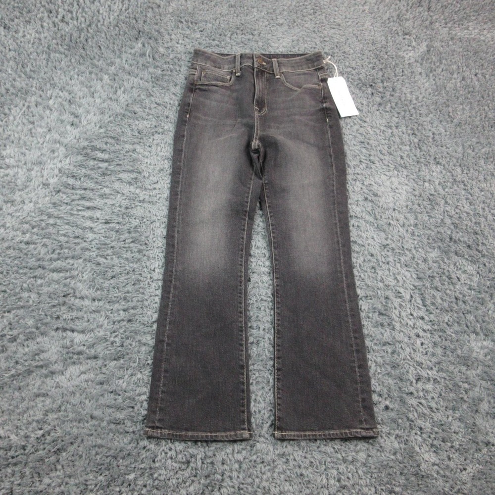 Fidelity Denim Jeans Womens 27 Black Calypso Straight Mischief 27x27* NWT